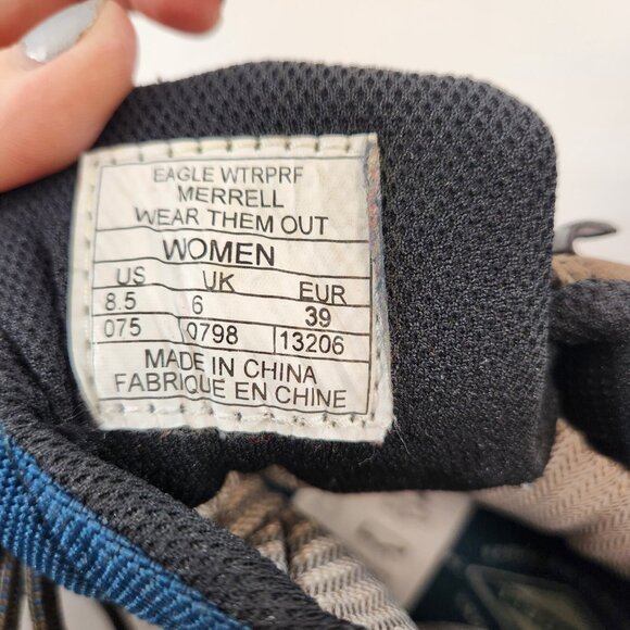 Merrell Hiking Boots Eagle Waterproof Womens Size 8.5 Brown Suede Wear Them Out - Picture 4 of 9